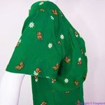 Unique Vintage  X GB Butterfly‎ And Daisy Flowers Green Dress, size L Photo 12