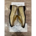 Sandro NEW Matthew Metallic Leather Loafers Gold size 40 / 9.5 Photo 5