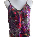 VTG California Dynasty Women Cropped Top M Colorful Abstract‎ Babydoll Y2K Retro Purple Size M Photo 0