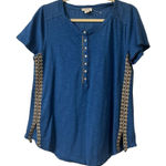 Sundance  knit top embroidered accents Small Photo 0