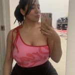 Kimchi Blue Dream Lover One-Shoulder Cropped Tank Top       Large NWOT Photo 3