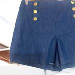 Loft Admiral Refined Denim Zipper Closure High Rise Shorts NWT Photo 5