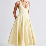 Babyboo Yellow Midi Wedding guest Dress Photo 1