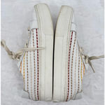 Soludos  Ibiza Platform Sneakers Retro Rainbow Weave Ivory Leather Comfort Shoes Photo 1