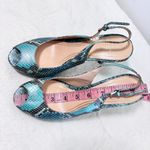 Cole Haan  Women's Peep‎ Toe Slingback Heels - Blue and Black Size 7.5 B Photo 11