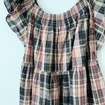 Madewell Plaid Tiered Midi Dress Photo 6