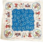 Vintage 1970’s Bandana Fast Color 100% Cotton Patriotic Red White Blue Kerchief Photo 3