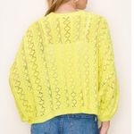 Staccato  women small grey balloon sleeve sweater cardigan 3/4 sleeves open front Photo 3