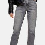 Topshop Gray Cropped Straight Leg Jeans Photo 27