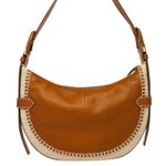 Fossil Like New  Leather Harwell Hobo Bag Saddle Brown Retail $295.00 Photo 0