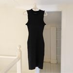 Modern Citizen Madelyn Ruffle Trim Midi Dress in Black Size S Photo 6