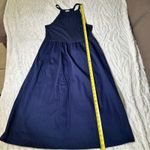 Madison & Berkeley Size M Navy Blue Midi Tank Dress Neutral Layering Minimalist Photo 8