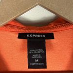 EXPRESS  Vibrant Orange Cotton Blend Terry Cloth Sleeveless Hoodie Photo 3