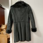 Alysi Faux Suede & Fur Coat Green Size 4 Photo 1