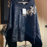 Gibson Latimer  Black Sweater with Silver Embellishment Photo 0