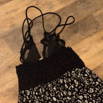 Chrysanthemum Elegant Black and White Floral Women's Maxi tired ruffle dress s Photo 5