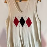 IZOD  Golf Ladies V Neck Sweater White Size Large‎ Photo 0