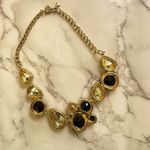 J.Crew black and rhinestone gold tone statement necklace Photo 7