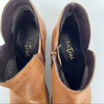 Diba True  River Queen women's ankle boots 7 tan leather braided zip Photo 6