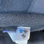 Athleta Cozy Karma Asymmetric Sweatshirt Dress Womens Size Large Black Mock Neck Photo 10