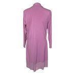 LOGO By Lori Goldstein  Duster Chiffon Hem Women’s Size S Purple Cardigan Photo 4