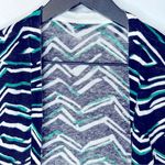 Chico's Green and Black Linen Blend Cardigan Sweater Size 1 or US M/8 Photo 4