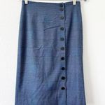 Rebecca Taylor Tailored by Blue Rose Plaid Side Button Down Pencil Skirt Photo 0
