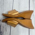 Born Drilles Wedge Sandals Womens 8 US / 39 EU Slip On Strap Slides Earth tones Photo 4