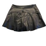 Entro  Faux Leather Pleated Mini Skort Size M Side Zip Preppy Biker Skater Y2K Photo 1