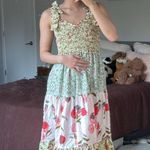 Nanette Lepore NWT  smocked top maxi patchwork floral dress Photo 2