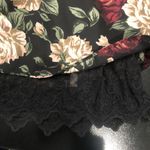 Iz Byer  Small Black Floral Blouse Lace on Bottom Photo 3