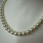 Faux Pearl Necklace Womens Jewelry Classic Trad Wife Traditional Short Strand White Photo 1
