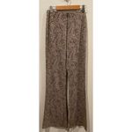 ZARA Jacquard Brown Black Button Down Shirt Wide Pants Photo 4