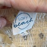 Loft NWT  Beach cream Floral Crop Top Line Cotton Smocked size XS Photo 5