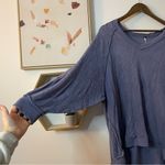 Free People  Take It Off Sweatshirt Medium Photo 5