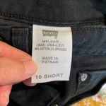 Levi's Size 10 Short Black Straight Leg Jeans Photo 5