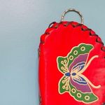 Butterfly Leather Change Coin Case Key Holder
4”x3”x1” Red Photo 0