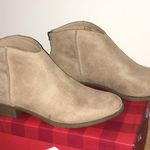 True Craft New 1” Heel Suede Feel Booties Natural Photo 1