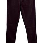 Sam Edelman Coated Burgundy Skinny High Rise Stiletto Jean Size 2 New Photo 0