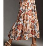 Anthropologie NWT Maeve Somerset Maxi in Botanical Floral Print Cotton Dress XS Photo 2