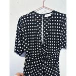 The Room Black White Polkadot V-Neckline Mini Loose Fit Romper Size Small Photo 3