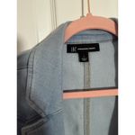INC International Concepts Size L Denim Blazer | Light Wash Puff Shoulder Blue Size L Photo 6
