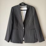 Tahari sz 12 black work office career pinstripe blazer Photo 0