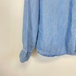 Kate Hill  Denim Chambray Button Down Top Photo 5