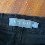Just USA  Black High Rise Straight Leg Jeans Raw Hem size 28 6 Photo 1
