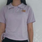 Cute Purple Teddy Bear Crop Top Size XS Photo 1