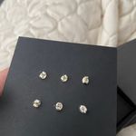 ALEX AND ANI NWB Wish Upon a Star Stud Earrings Set of 3 Rafaelian Silver Pearl Moon Photo 5