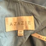 Azazie  Women's Size 4 Dusty Blue Ruffle Maxi Dress Formal Photo 6