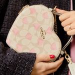 Coach Nwt Heart Crossbody In Signature Canvas With Heart Print 2024 Valentines Photo 4