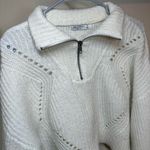 Arizona Jeans Arizona Jean Company White Knit Sweater with Zip Collar Photo 1